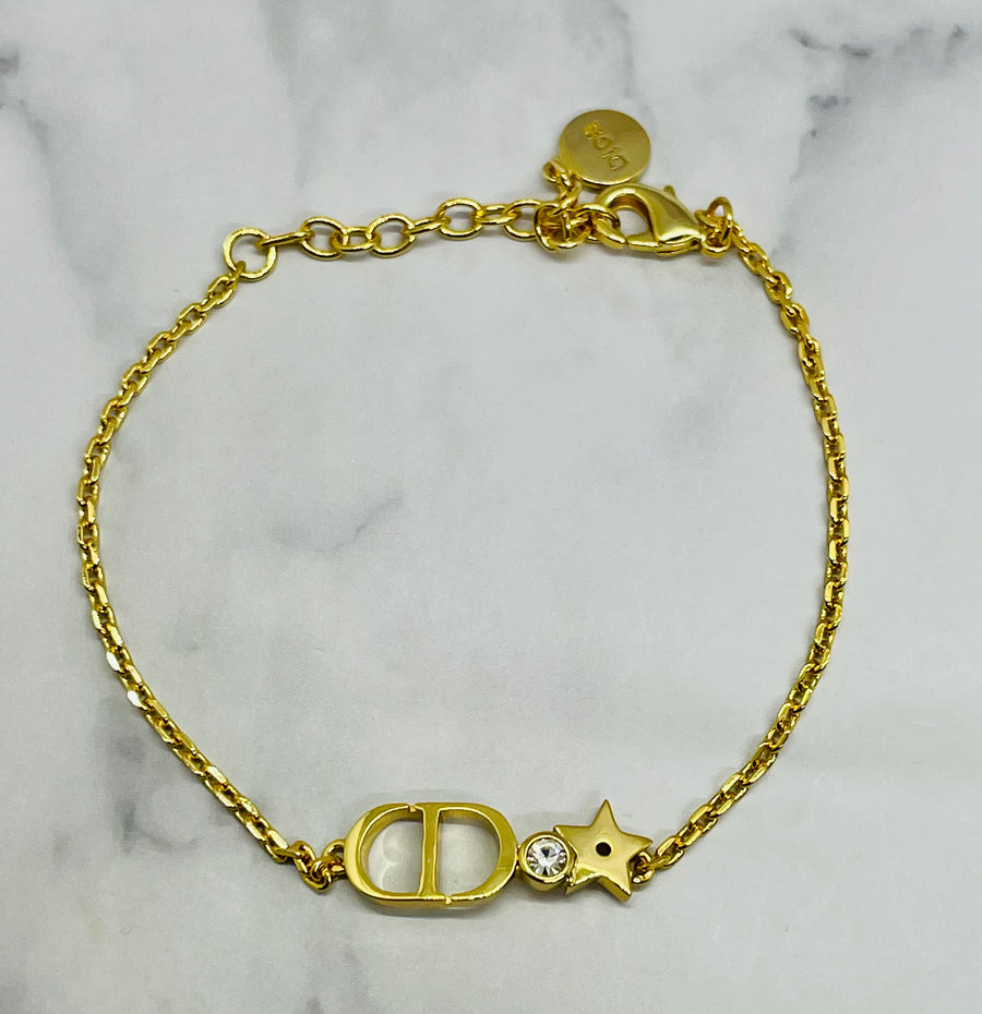CHRISTIAN DIOR CD Chain Star Bracelet - Pre owned