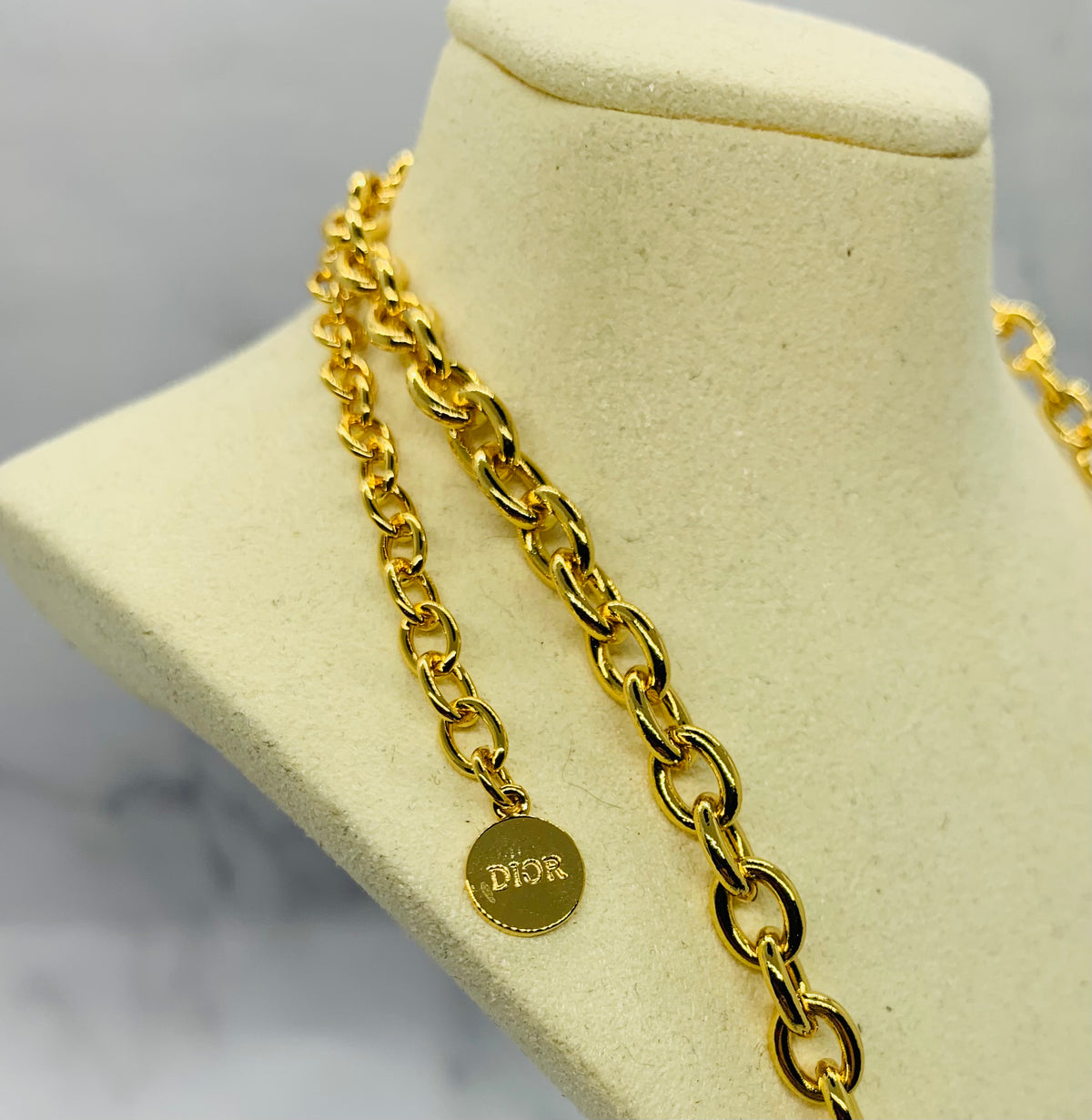 CHRISTIAN DIOR CD Statement Necklace - Pre owned