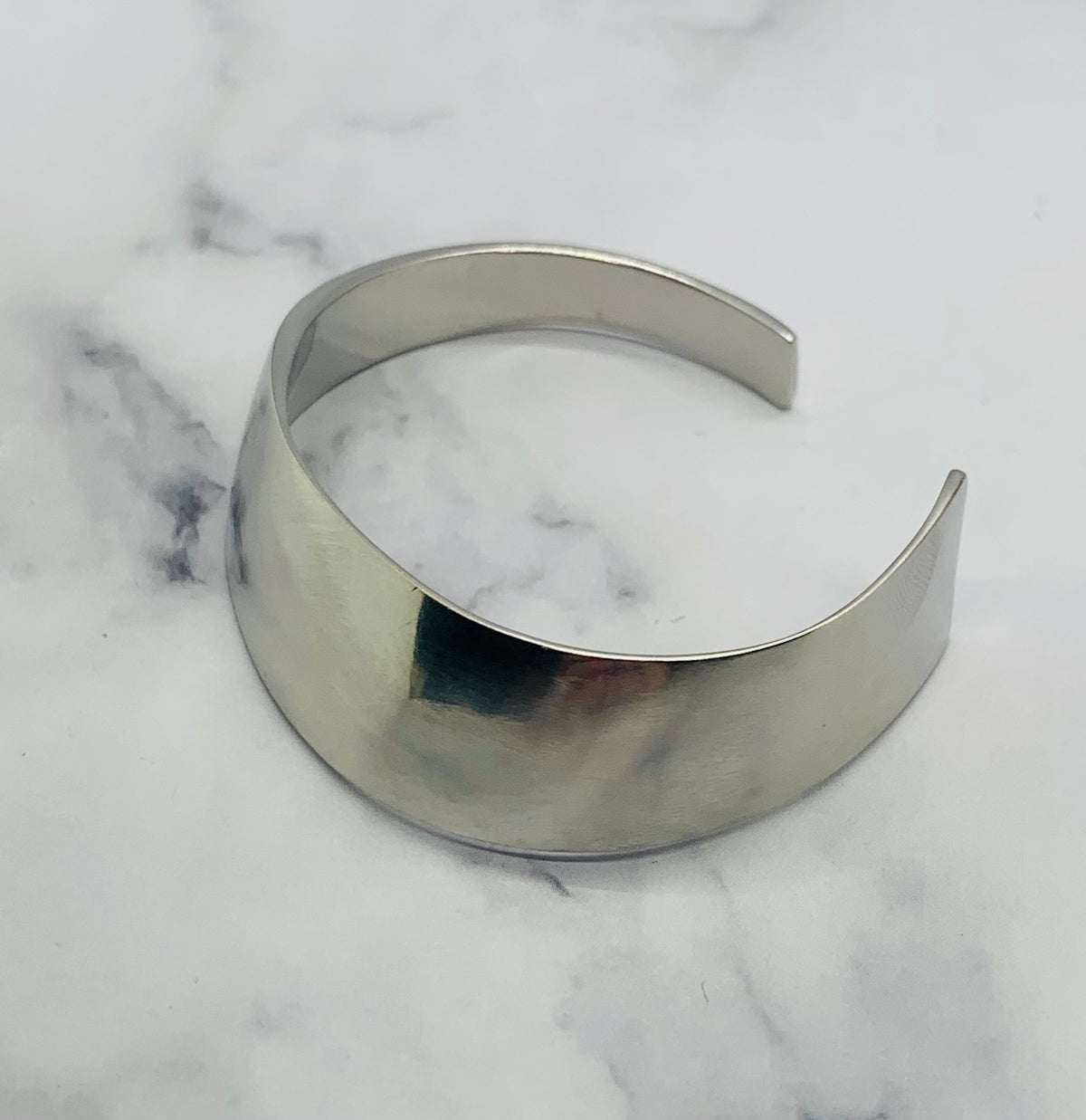 YSL YVES SAINT LAURENT Silver Tone Cuff Bracelet - Pre owned