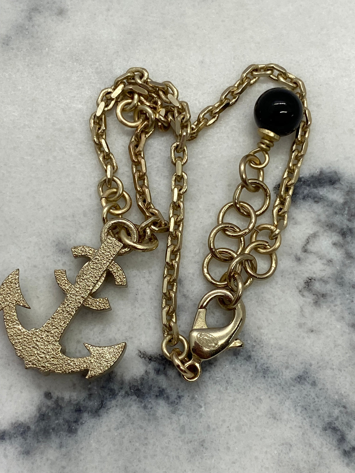 CHANEL CC Rhinestone Anchor Charm Bracelet - Pre owned