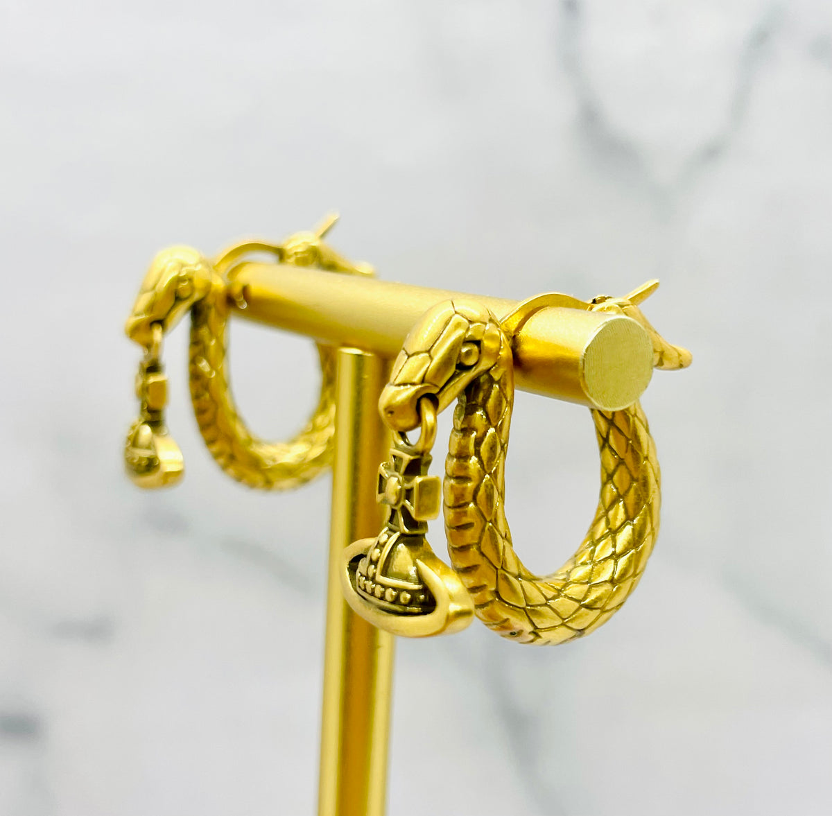 VIVIENNE WESTWOOD Rare Lunar New Year Snake Orb Earrings - Pre owned