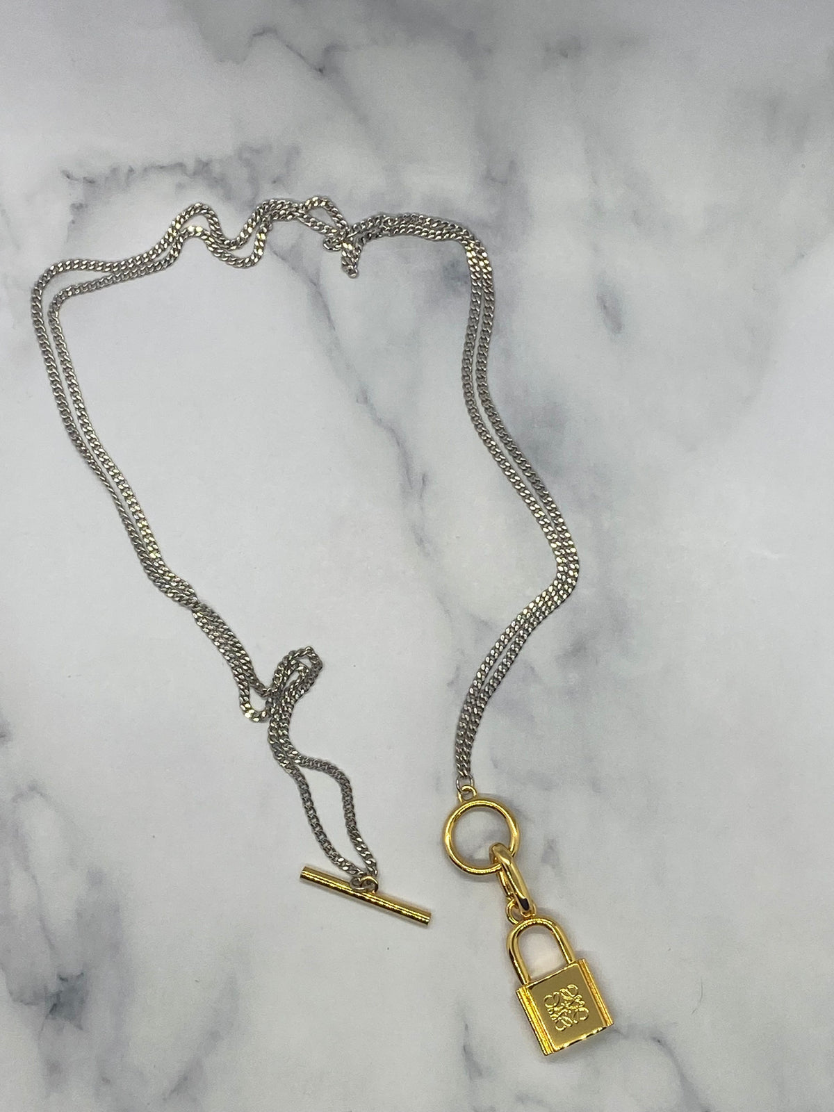 LOEWE Monogram Lock Necklace - USED