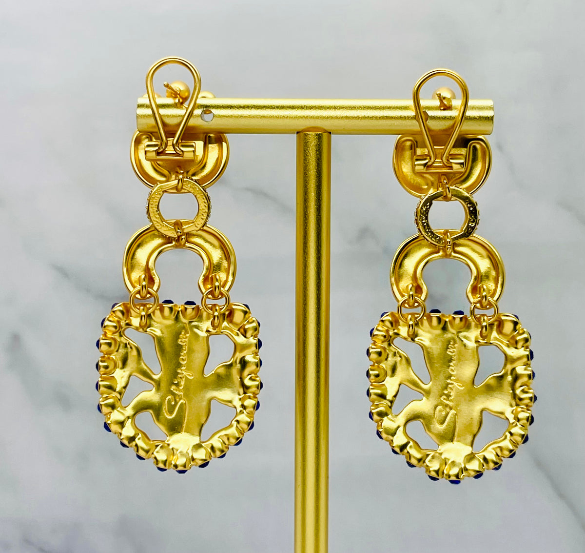 SCHIAPARELLI Statement Lock Earrings - Pre owned