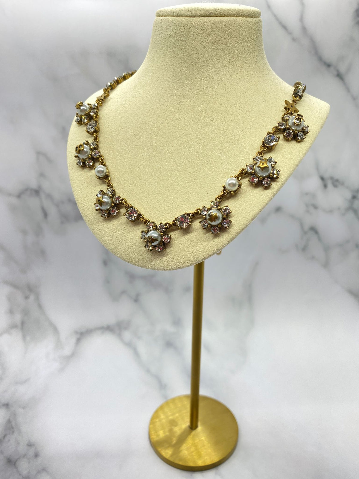 CHRISTIAN DIOR Statement Crystal Necklace - USED