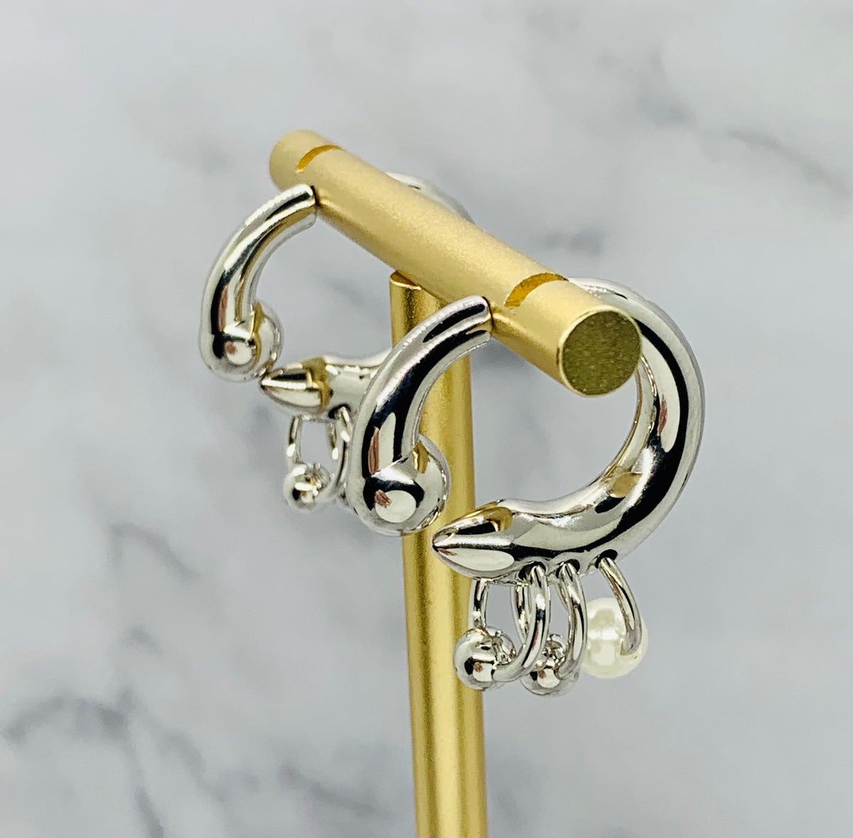 ACNE STUDIOS Silver Hoop Earrings - Pre owned