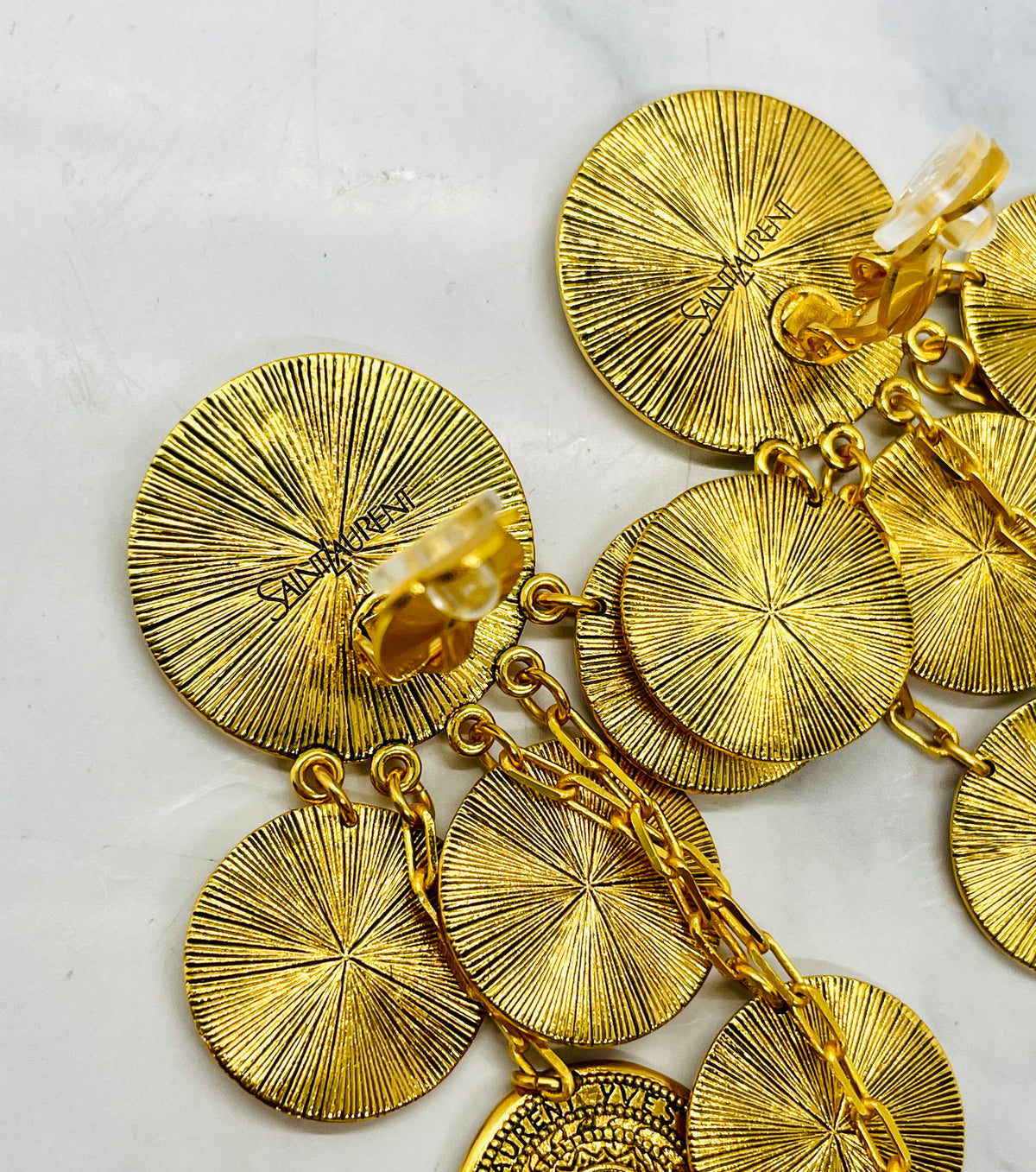 YSL YVES SAINT LAURENT Clip On Statement Earrings - Pre owned