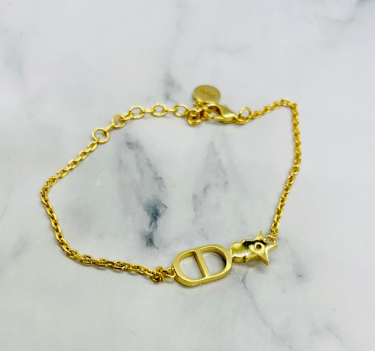 CHRISTIAN DIOR CD Chain Star Bracelet - Pre owned