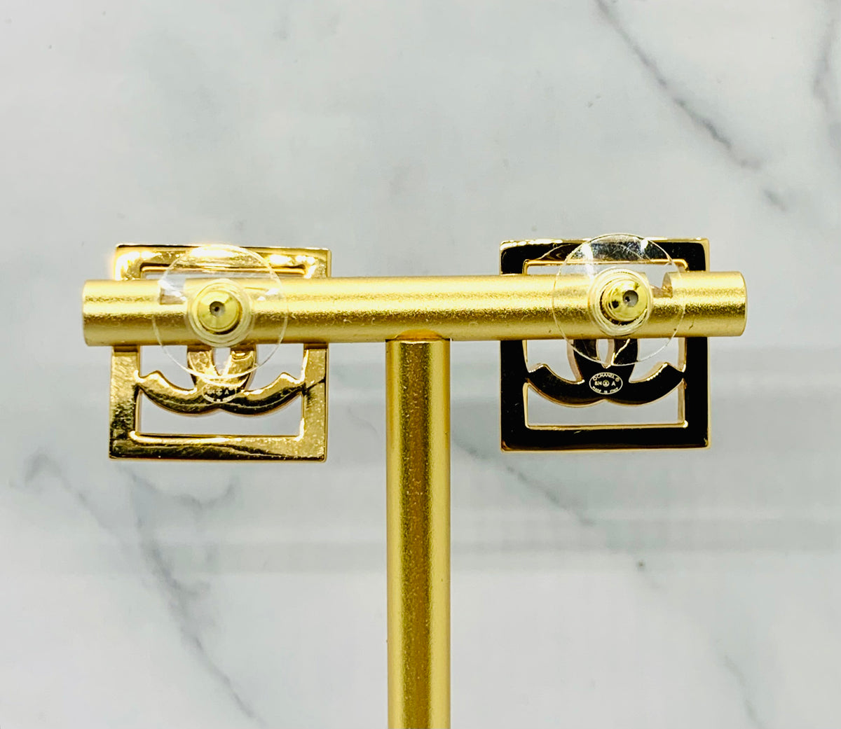 CHANEL CC Square Earrings - Pre owned
