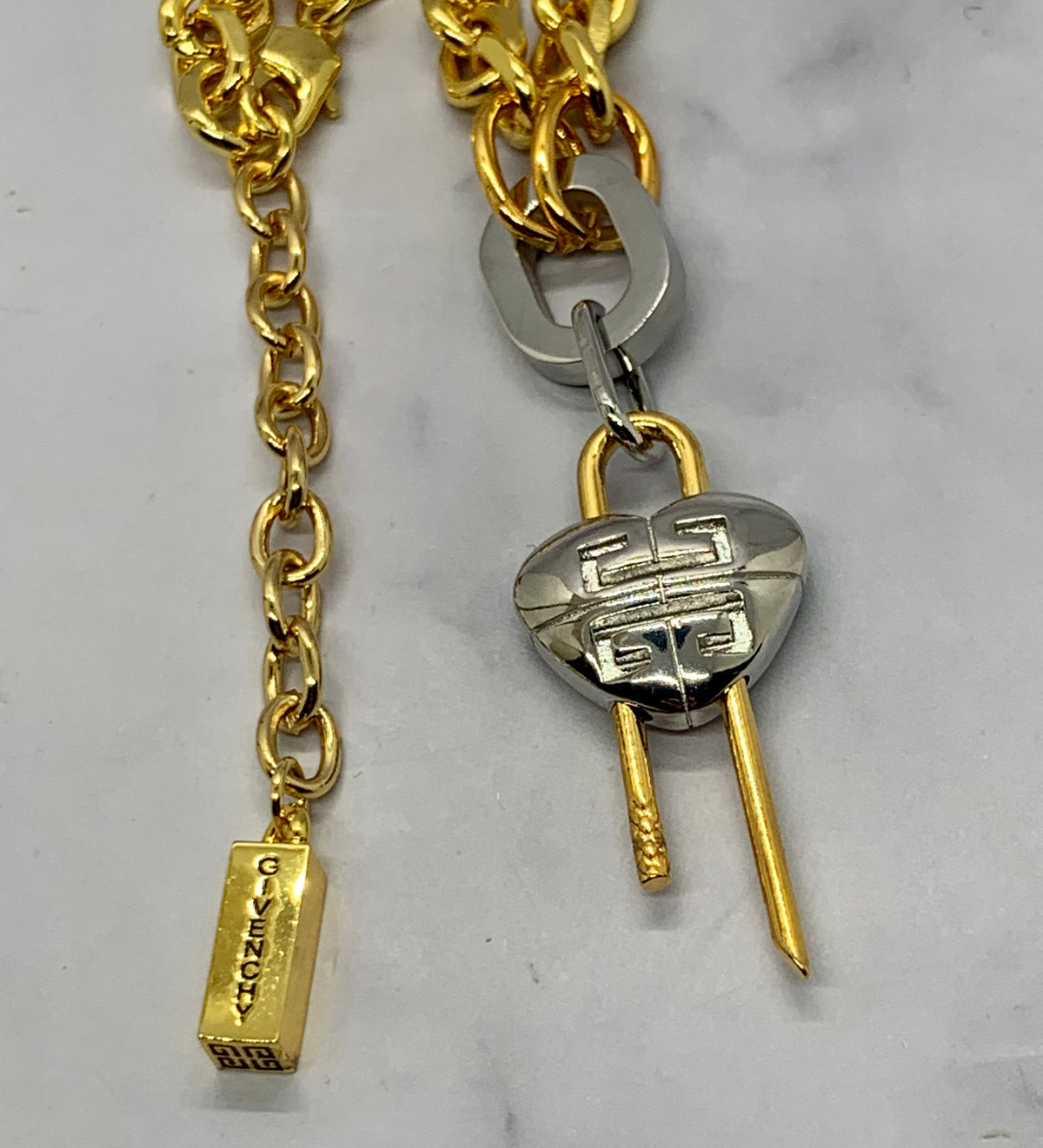 GIVENCHY Heart Lock Necklace - Pre owned