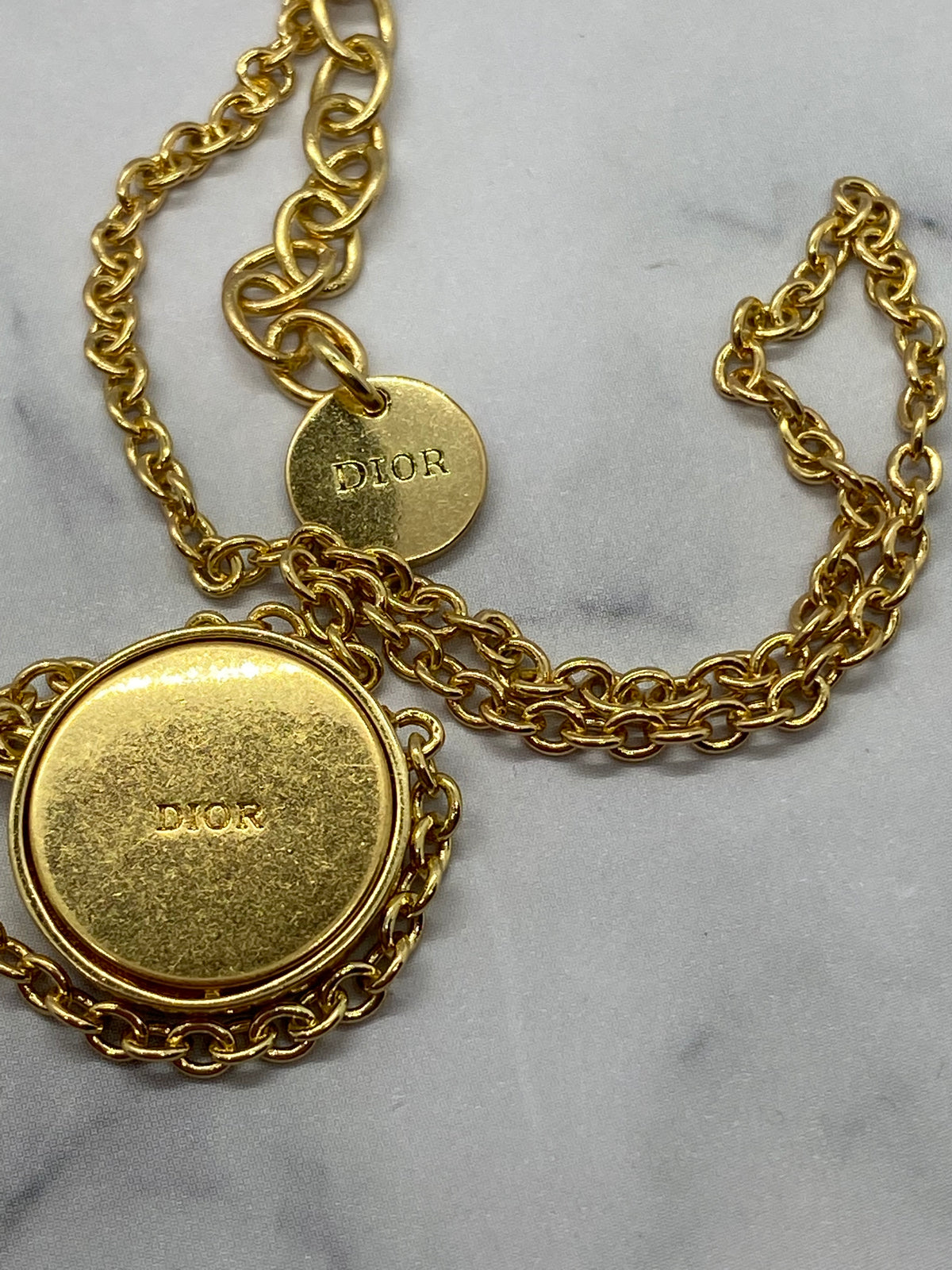 CHRISTIAN DIOR CD Charm Necklace - Pre owned