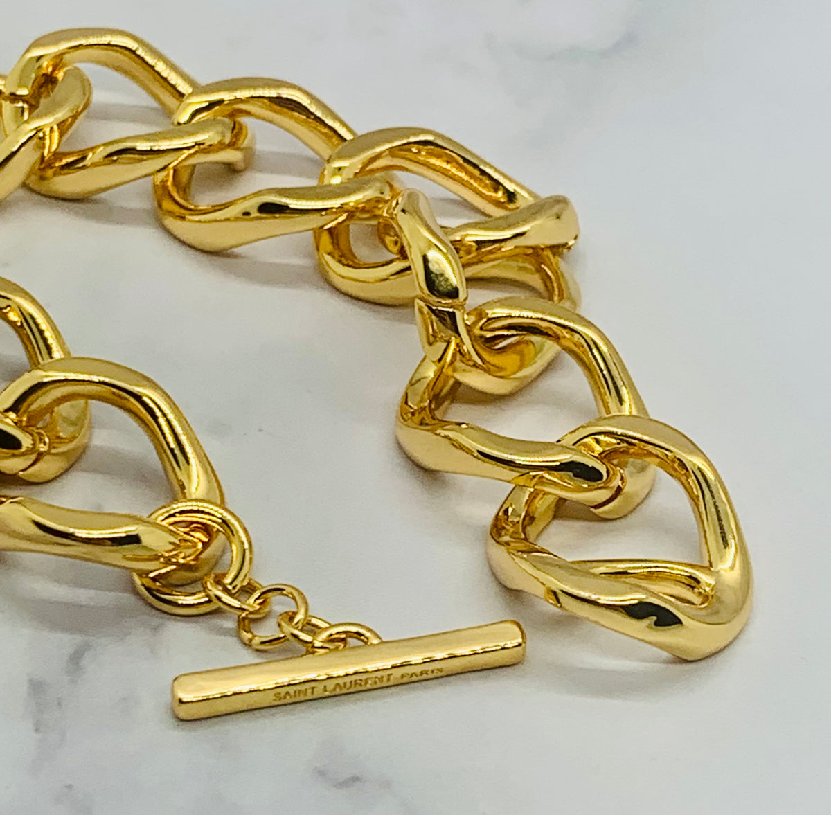 YSL YVES SAINT LAURENT Brass Ring Bracelet - Pre owned
