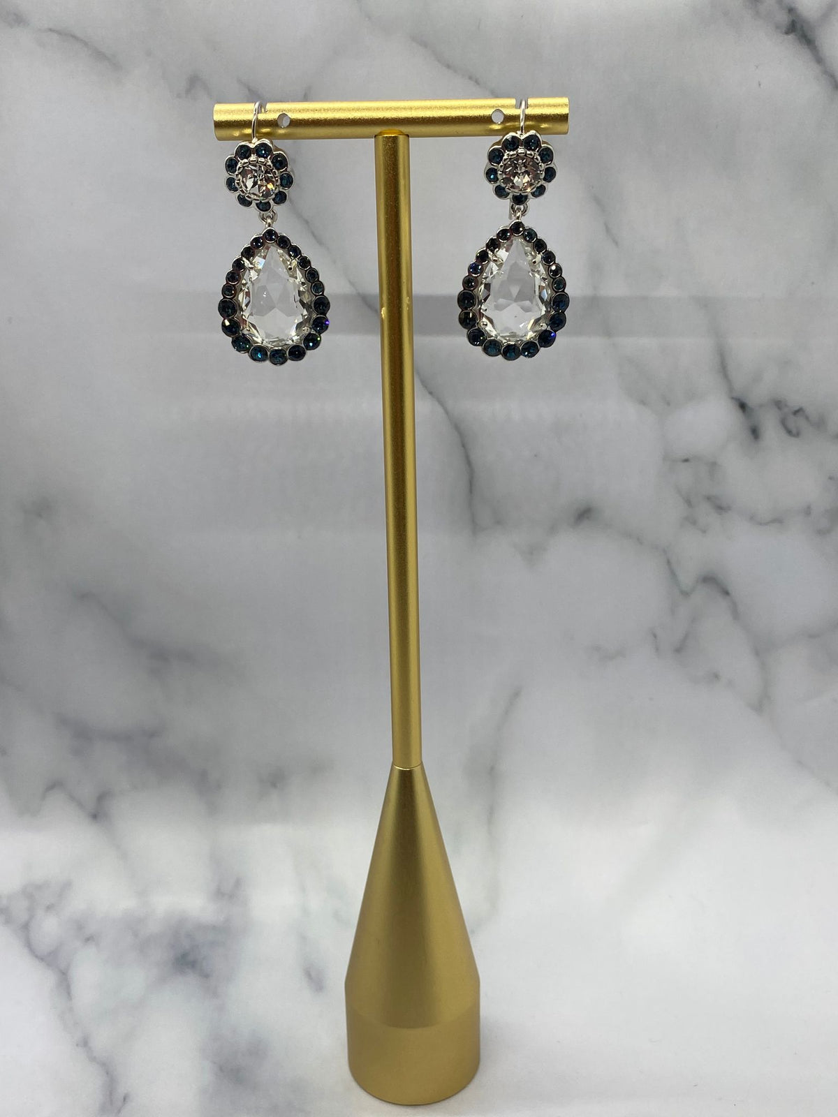 MIU MIU Crystal Pendant Earrings - Pre owned