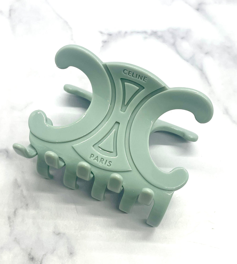 CELINE Mint Monogram Hair Clip - Pre owned