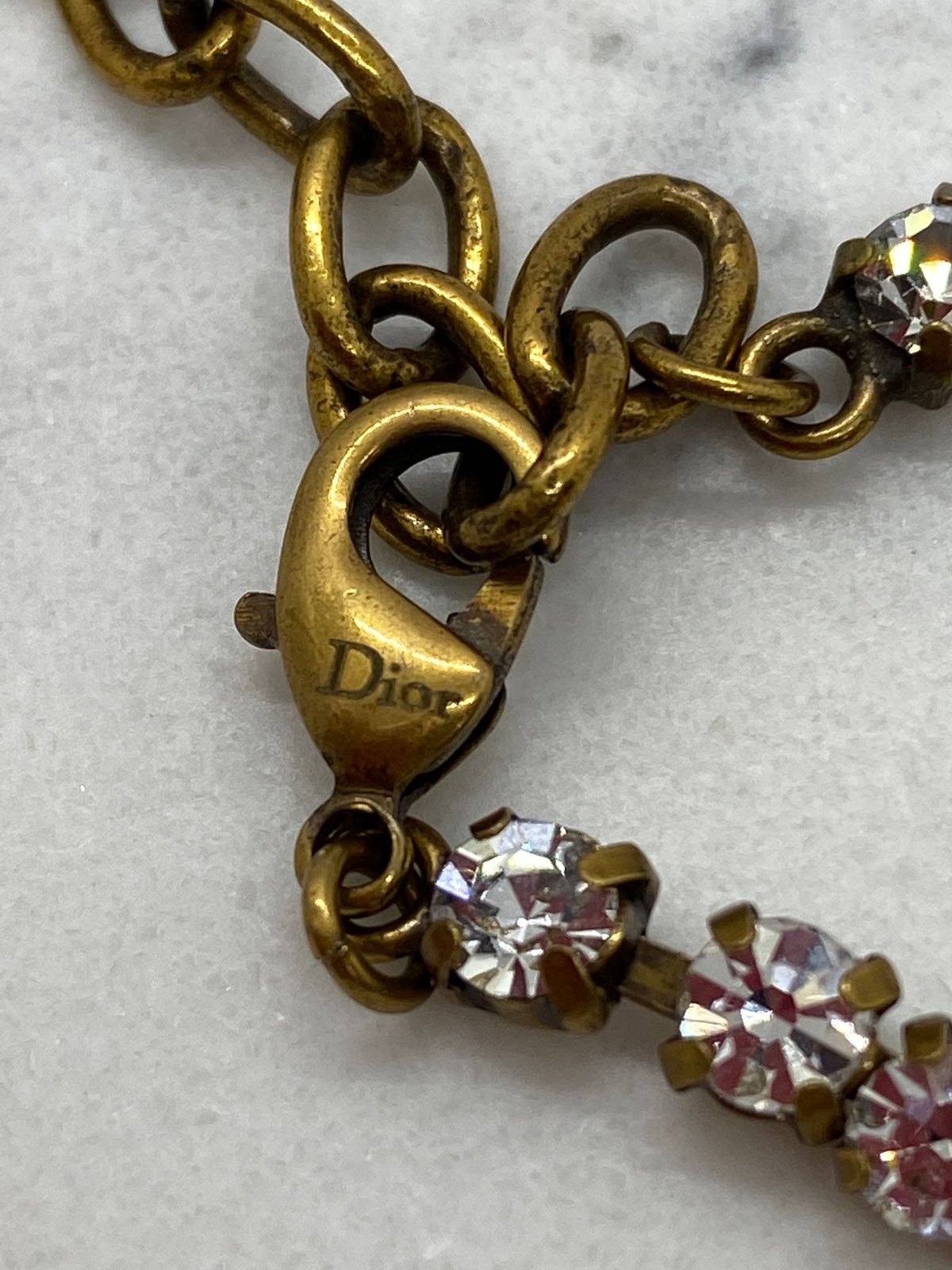 CHRISTIAN DIOR Statement Crystal Necklace - USED