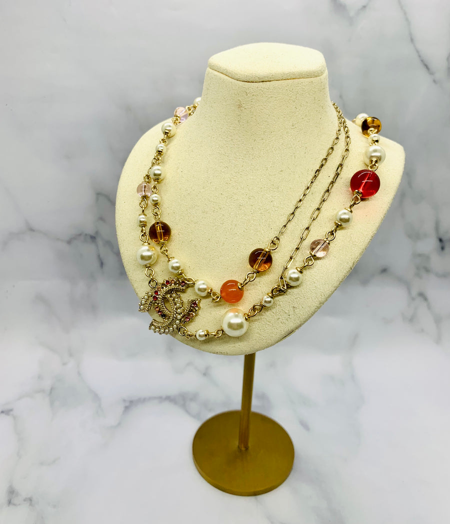 CHANEL CC 2019 Long Layered Necklace - Pre owned