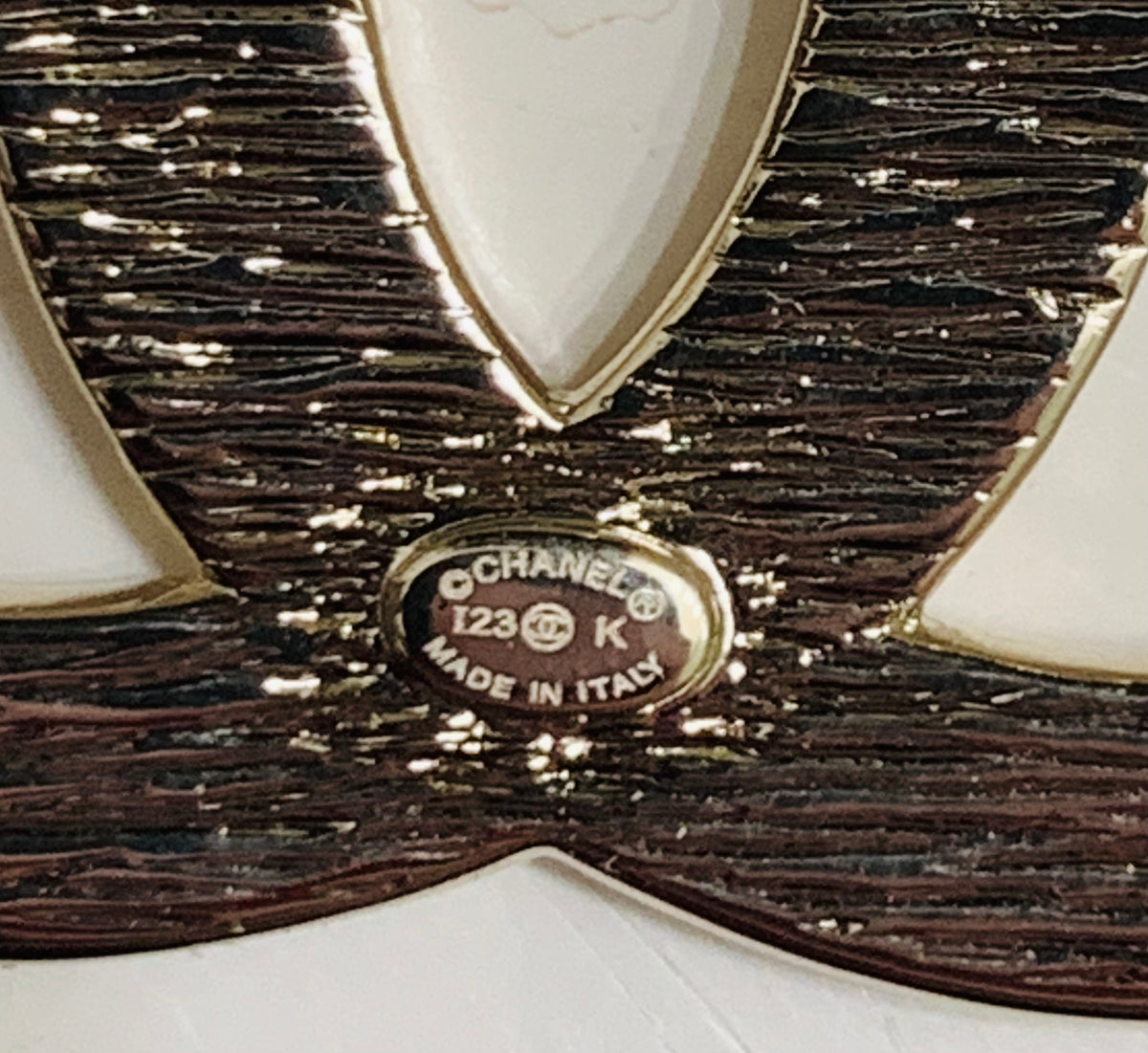 CHANEL CC Half Rhinestone Gold Tone Earrings - Pre owned