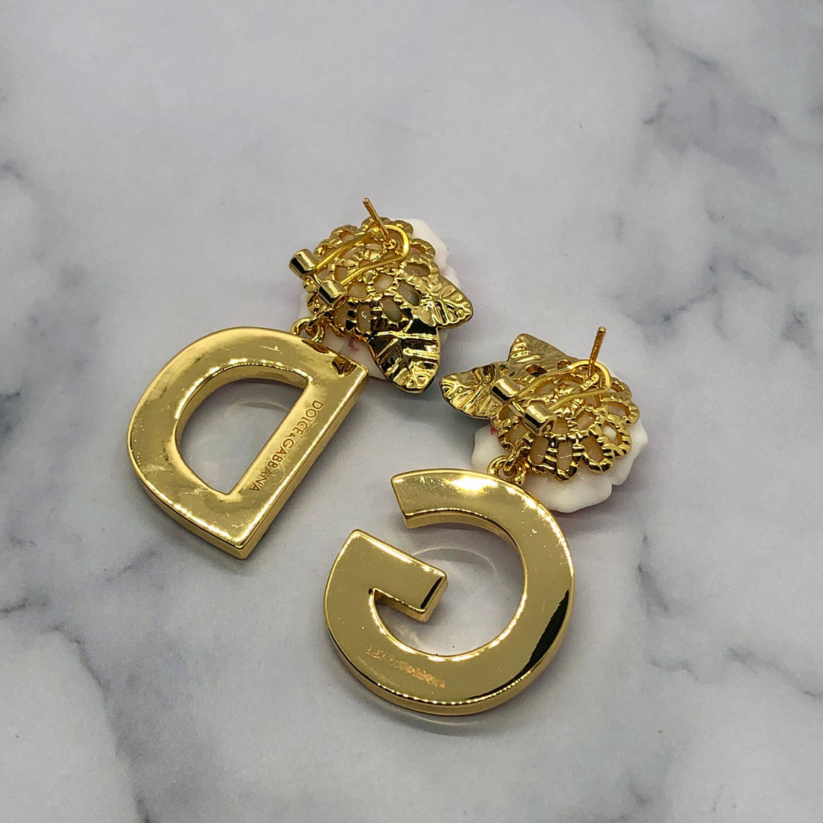 DOLCE & GABBANA D&G Flower Pendant Earrings - Pre owned