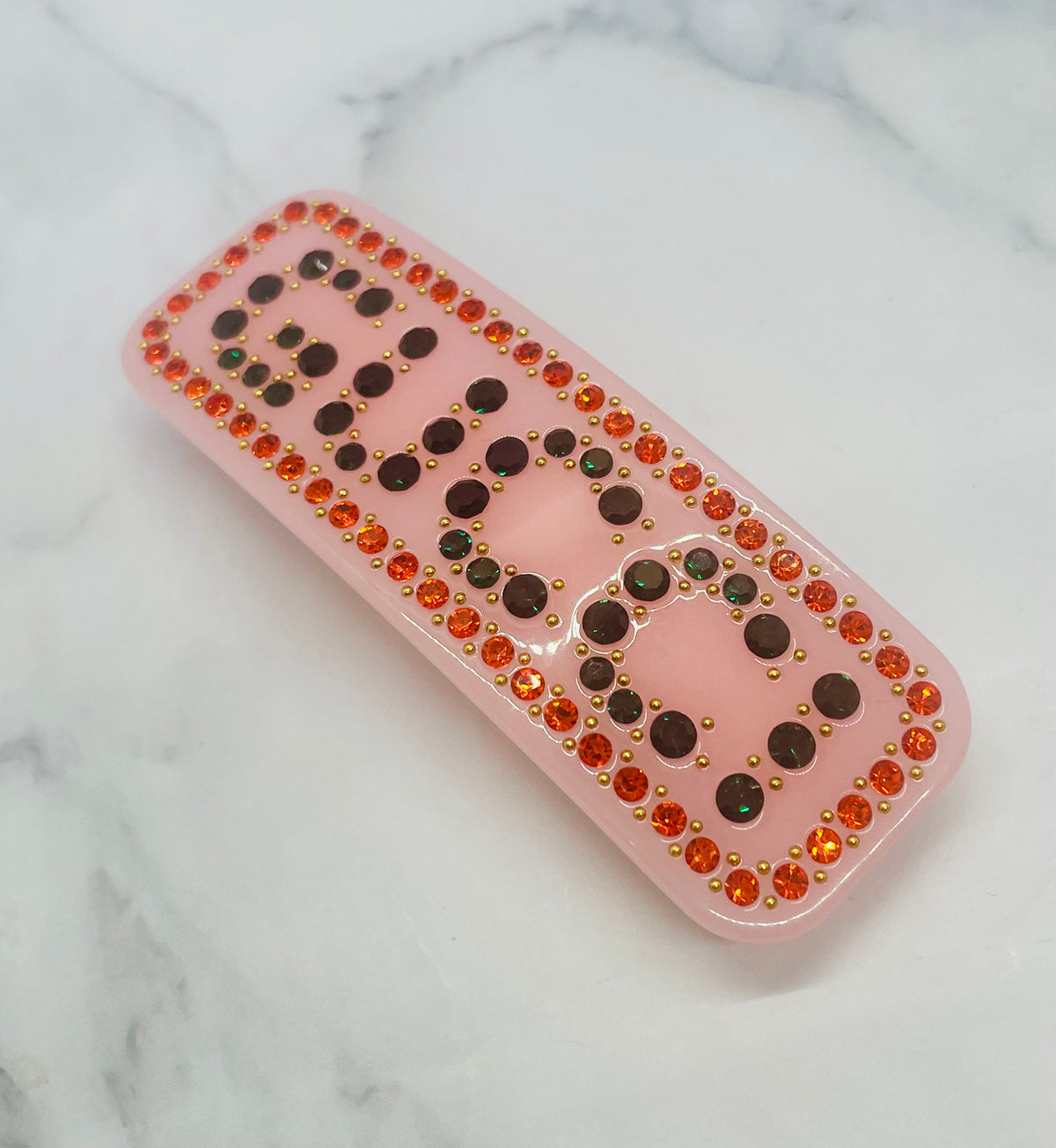GUCCI Rhinestone Pink Barrette Hair Clip - Pre owned