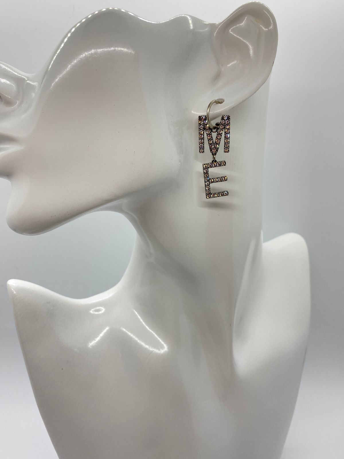 YSL YVES SAINT LAURENT Call Me Rhinestone Pendant Earrings - Pre owned