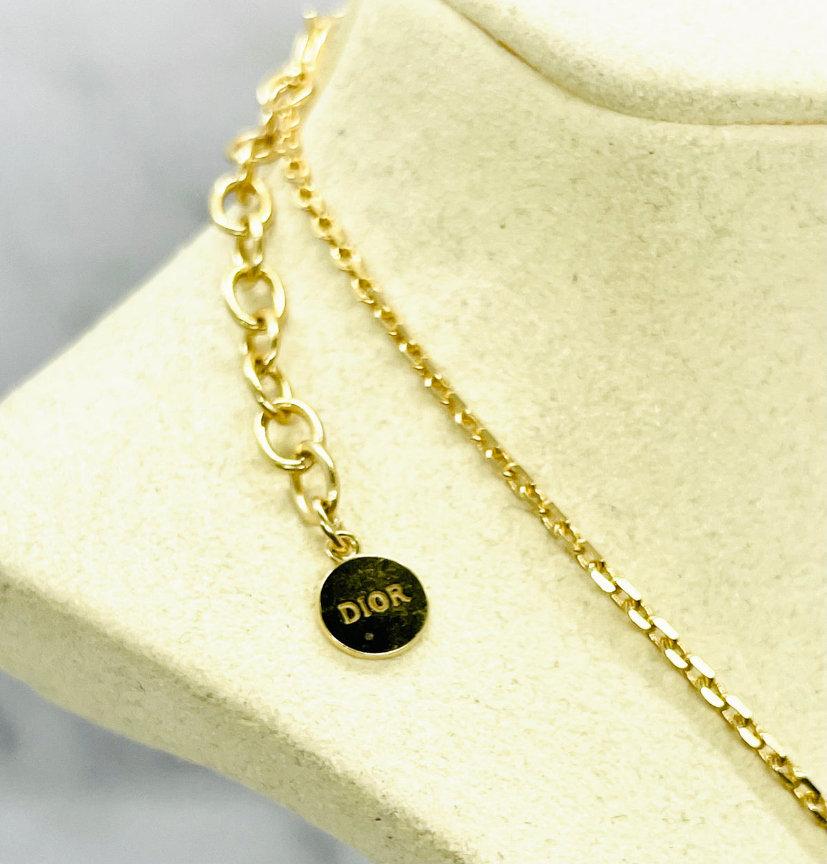 CHRISTIAN DIOR CD Pastel Monogram Necklace -Pre owned