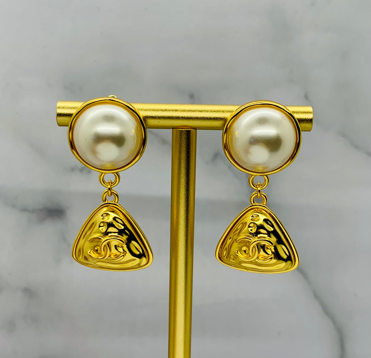 CHANEL CC 1994 Vintage Pendant Earrings - Pre owned