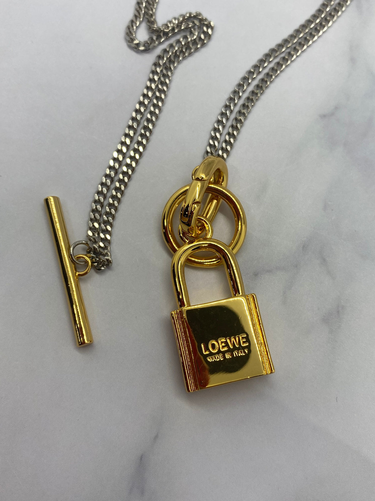 LOEWE Monogram Lock Necklace - USED