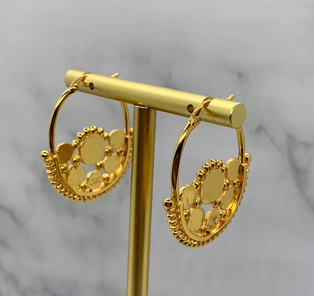 CELINE Ornate Hoop Earrings - Pre owned
