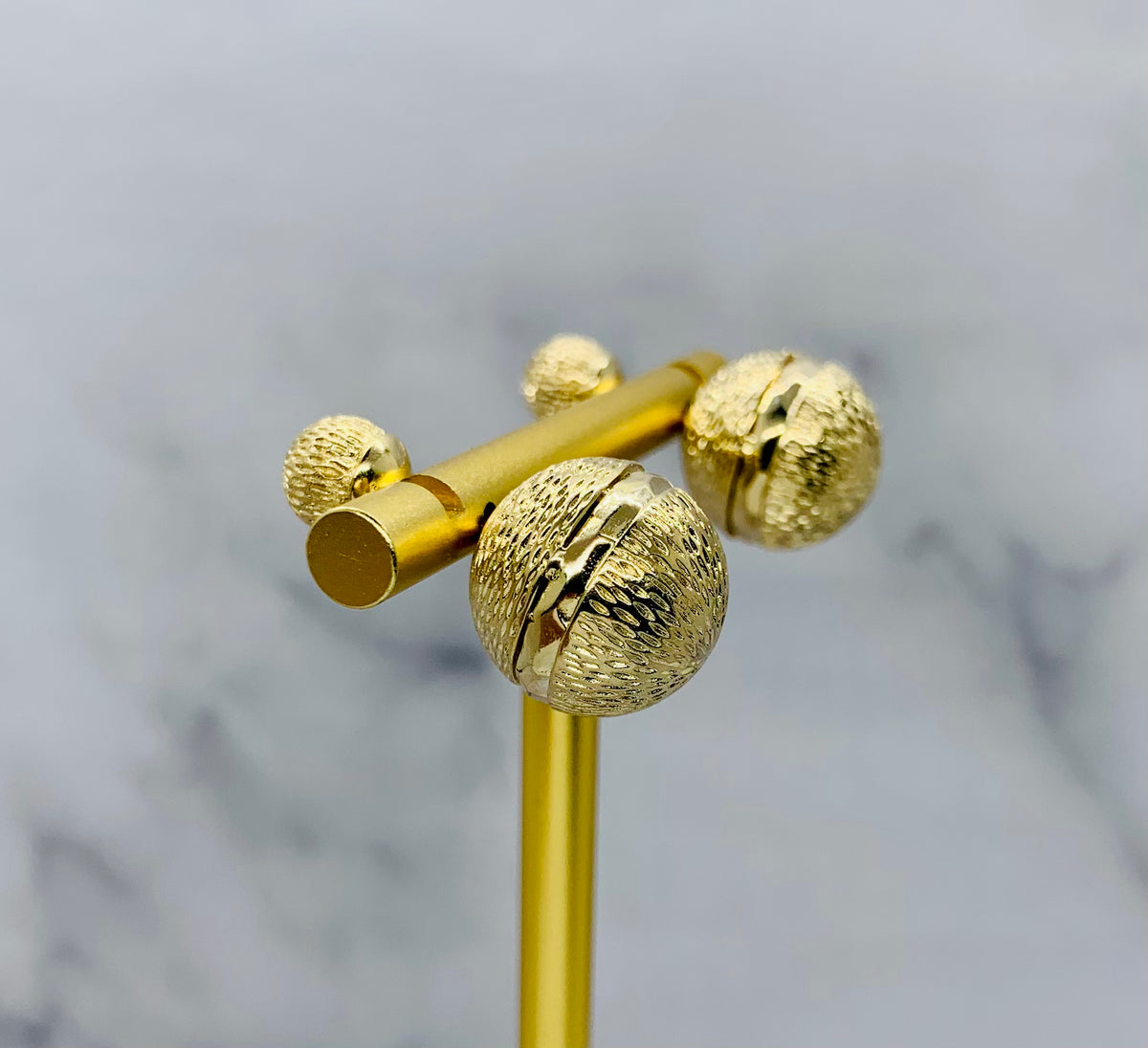 CHRISTIAN DIOR Light Gold Tribale Earrings - Pre owned
