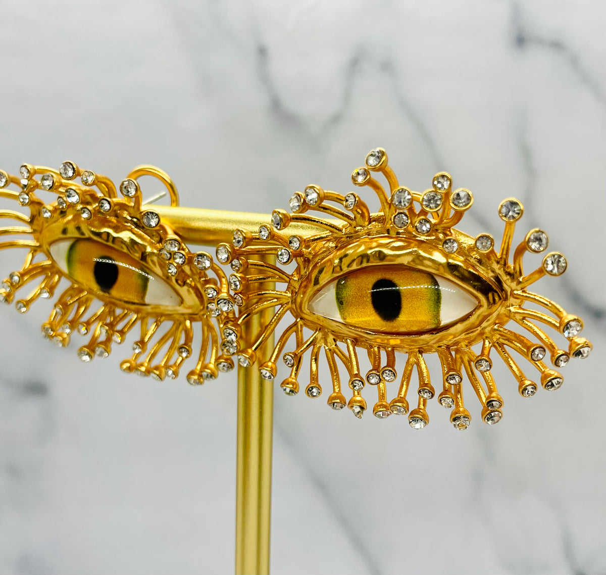 SCHIAPARELLI Statement Eyes Earrings - Pre owned