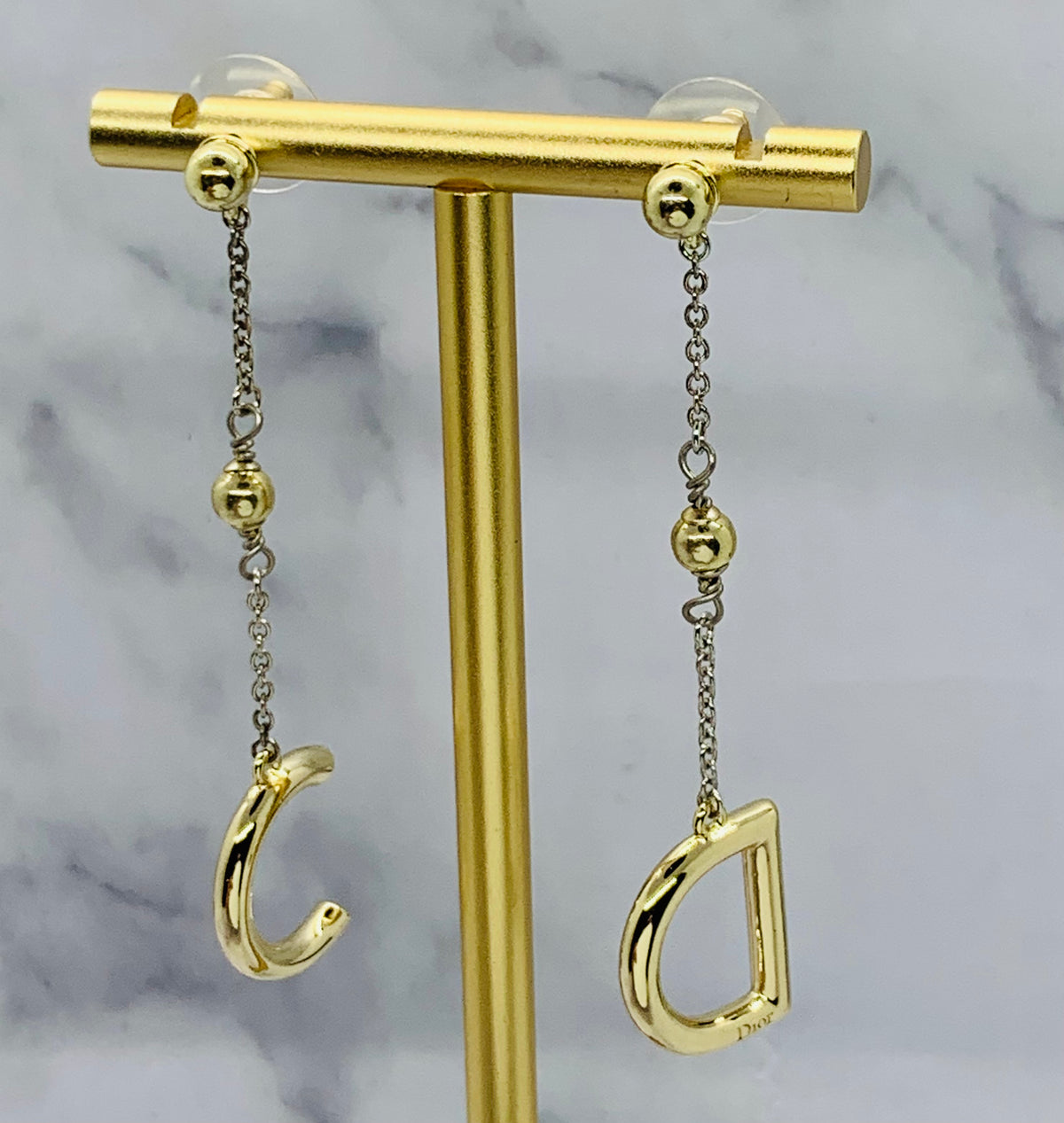 CHRISTIAN DIOR CD Pendant Earrings - Pre owned