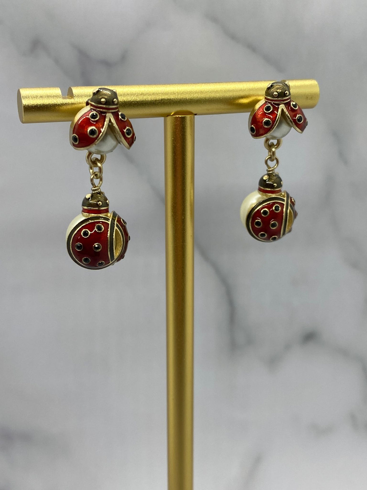 CHANEL CC Ladybug Earrings - Pre owned