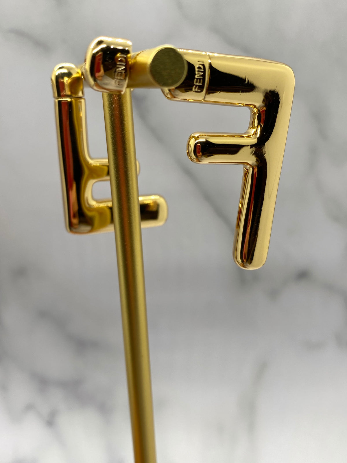 FENDI F Gold Metal Earrings - Pre owned