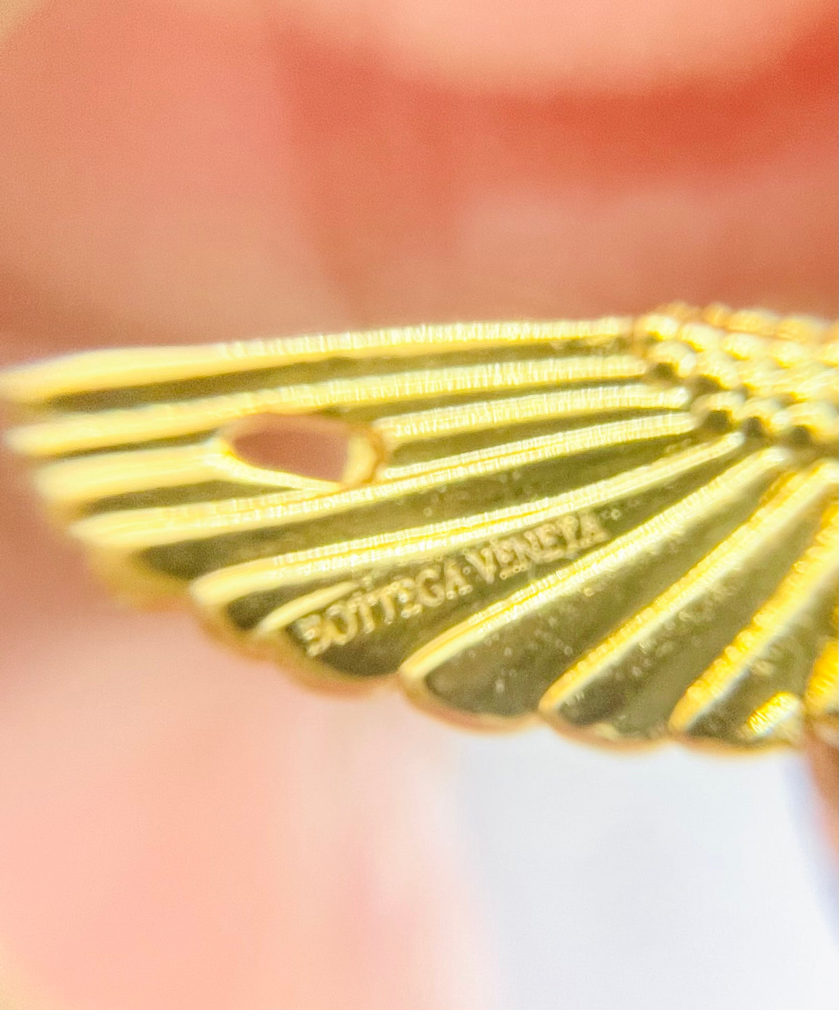 BOTTEGA VENETA Gold Tone Colibri Bird Earrings - Pre owned