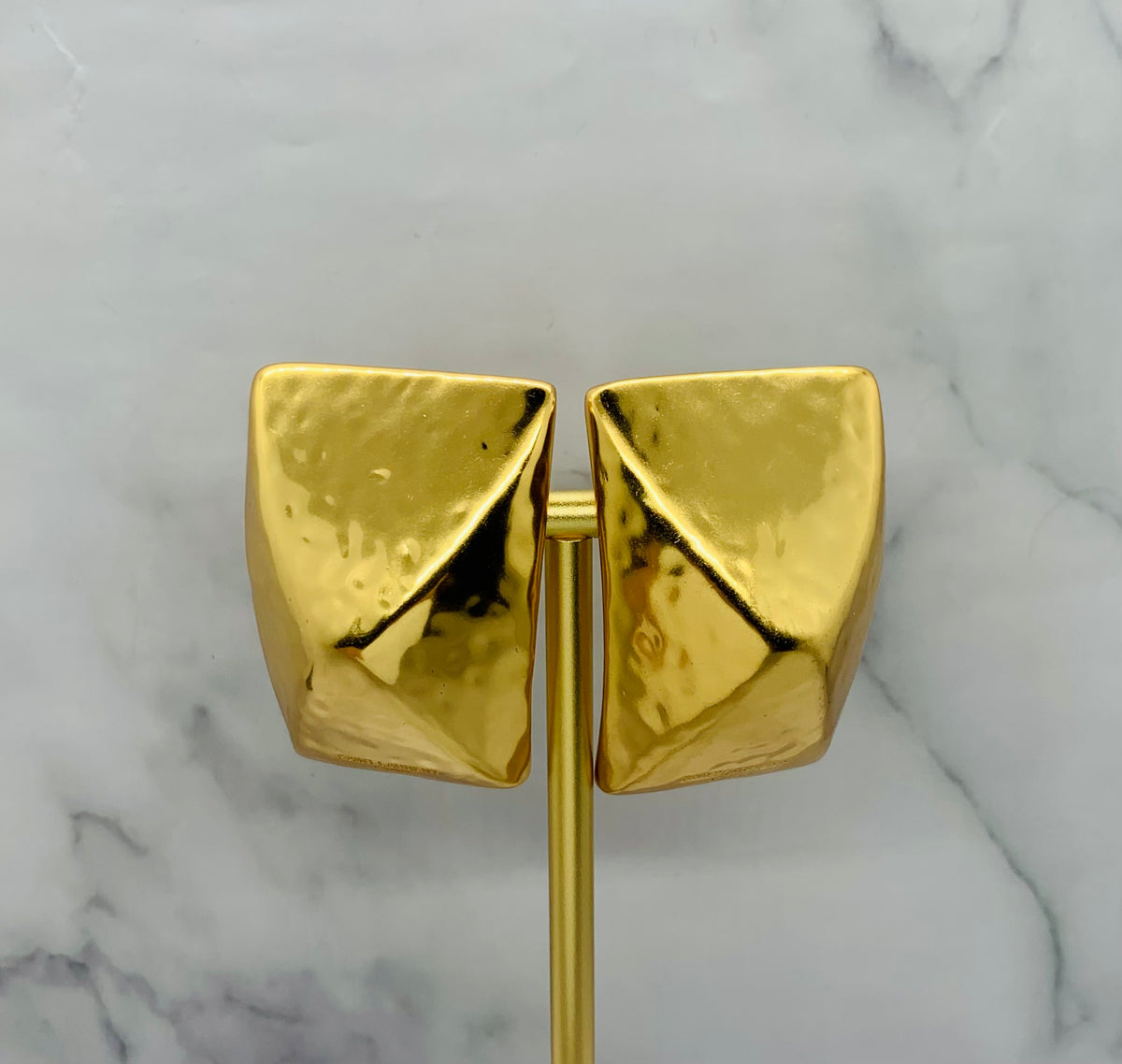 YSL YVES SAINT LAURENT Gold Tone Earrings - Pre owned