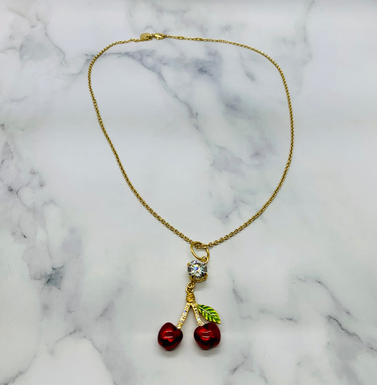 MIU MIU Cherry Pendant Necklace - Pre owned