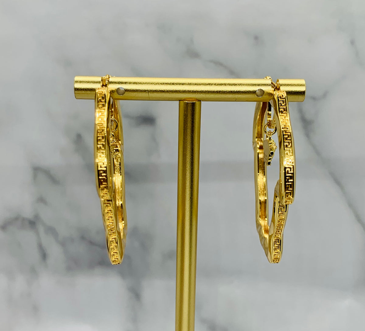 VERSACE Medusa Outline Hoop Earrings - Pre owned