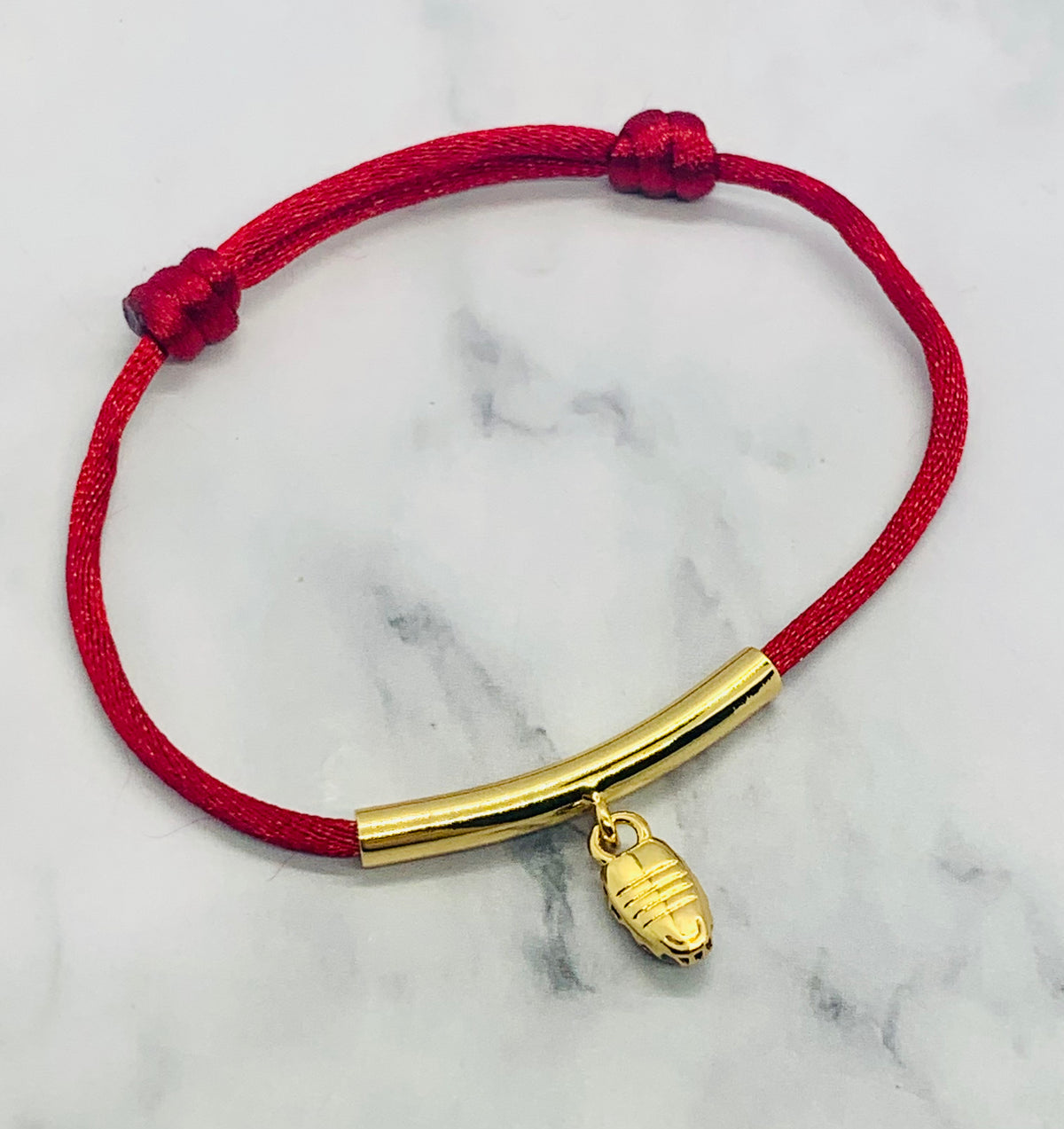 BULGARI Serpenti Charm Red Rope Bracelet - Pre owned