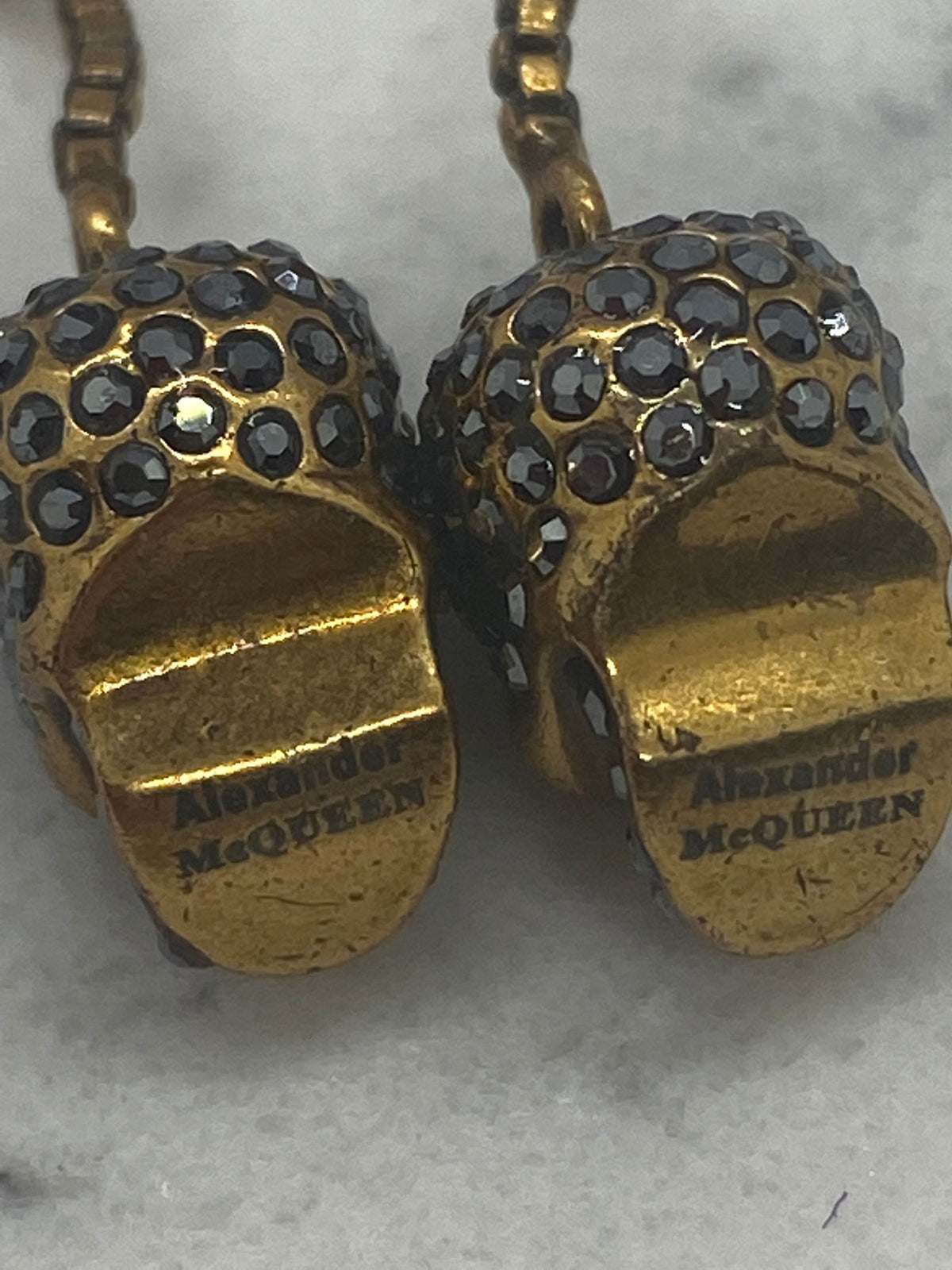 ALEXANDER MCQUEEN Pendant Skull Earrings - USED