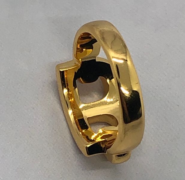 BALENCIAGA B  Gold Tone Ring size 7 M - Pre owned