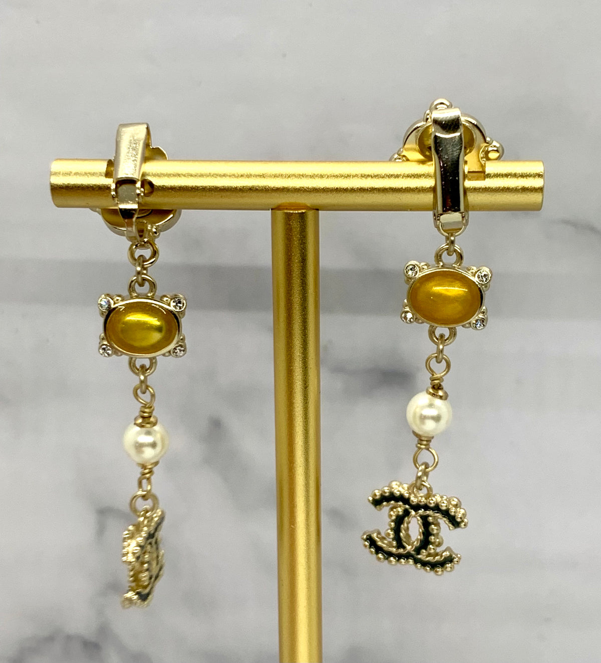 CHANEL CC Pendant Earrings - USED