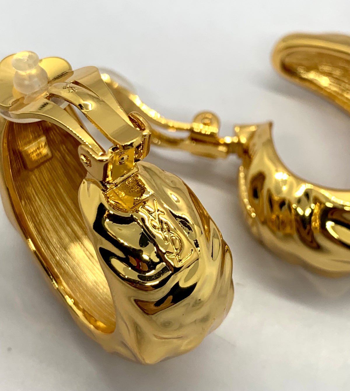 YSL YVES SAINT LAURENT Clip On Statement Earrings - Pre owned