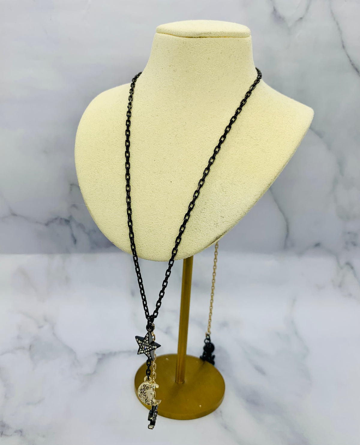 CHANEL CC Moon & Stars Pendant Necklace - Pre owned