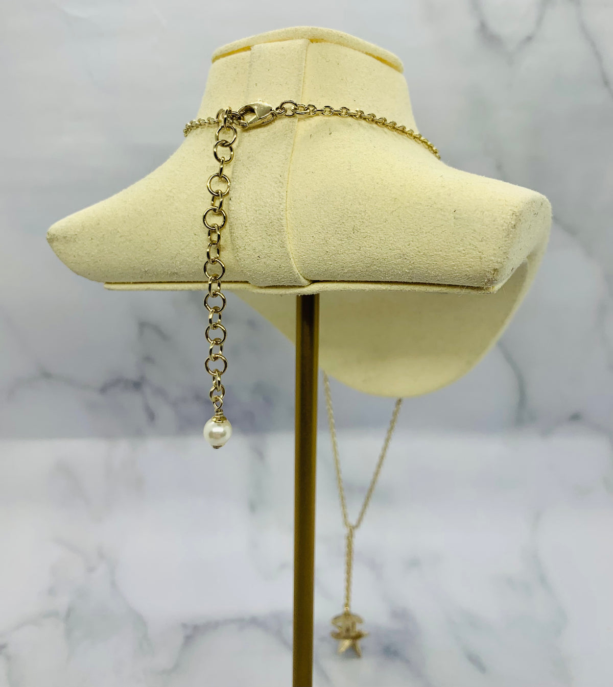 CHANEL CC Pendant Opal Star Necklace - Pre owned
