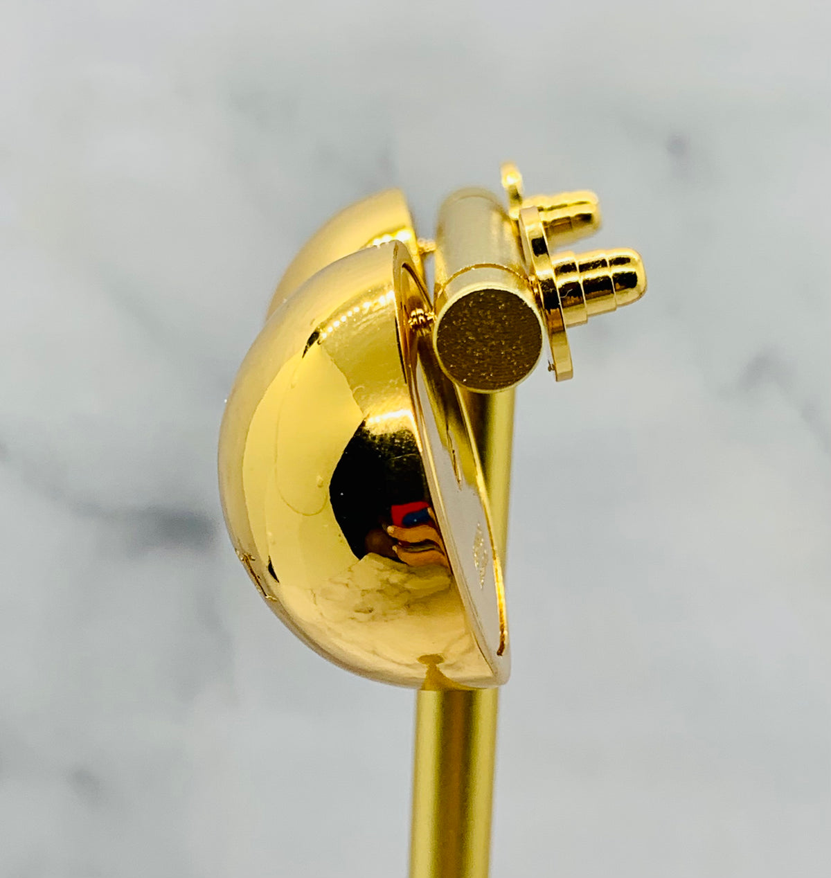 VERSACE Gold Tone Dome Earrings - Pre owned