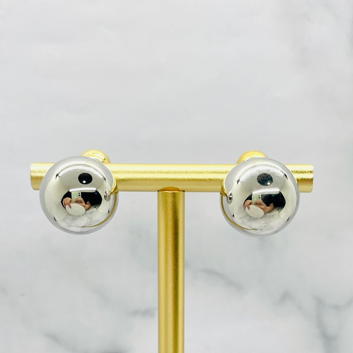 CHRISTIAN DIOR Tribale Silver & Gold Tone Earrings - Pre owned