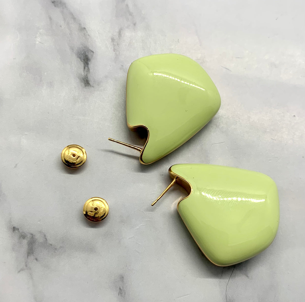 BOTTEGA VENETA Fin Green Earrings - Pre owned