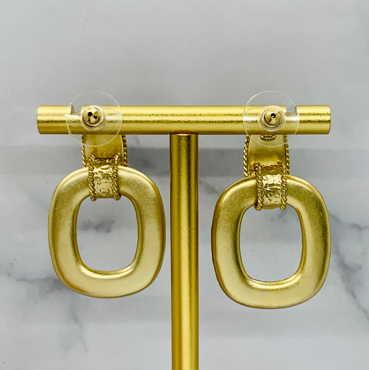 CHANEL CC Vintage Door Knocker Earrings - USED