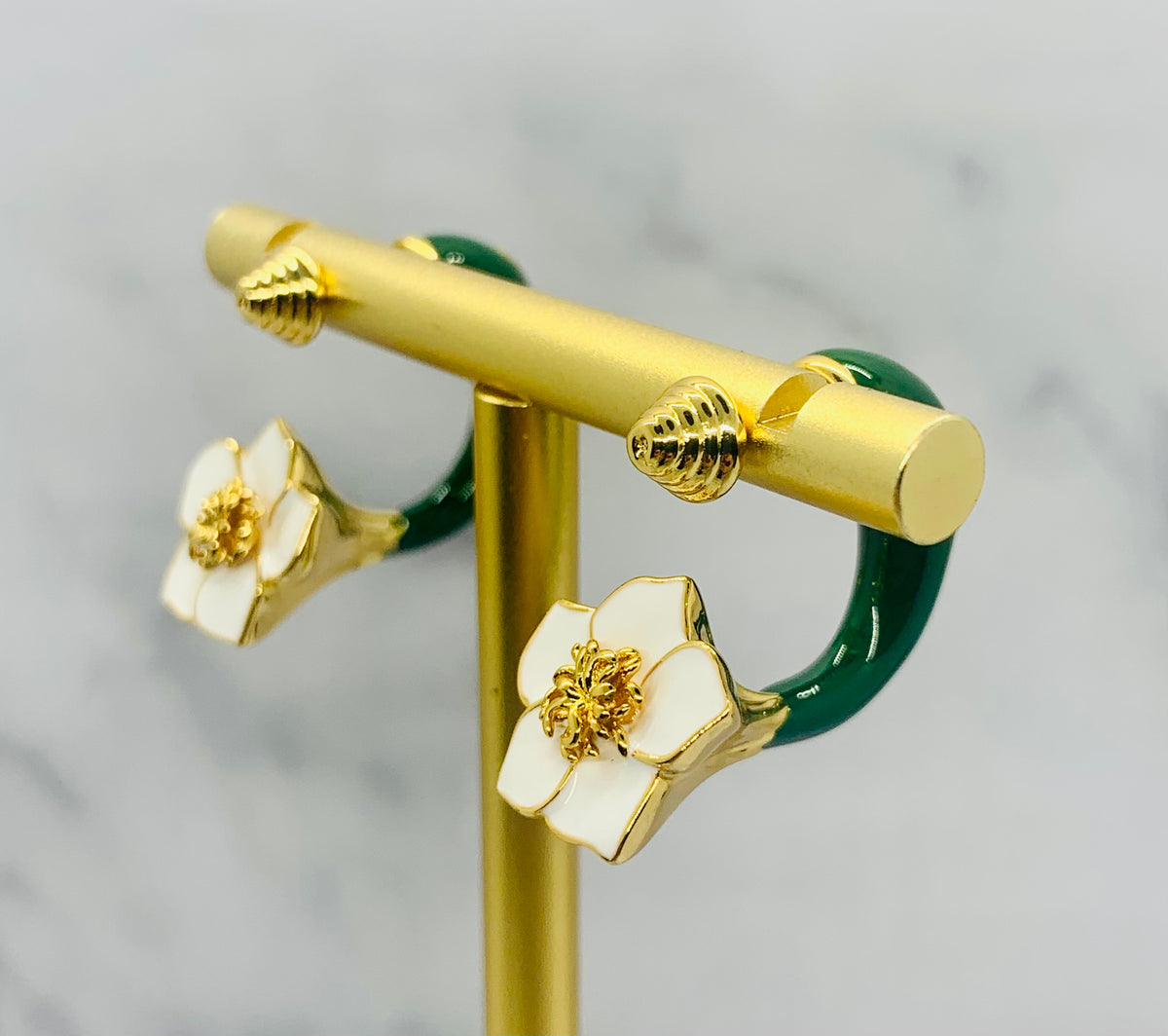BOTTEGA VENETA Flower Earrings - Pre owned