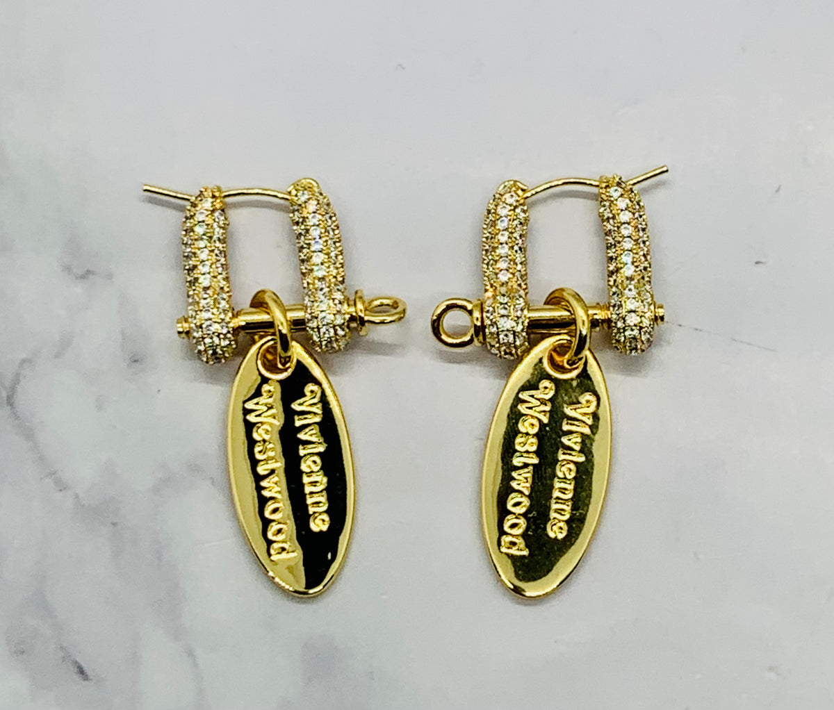 VIVENNE WESTWOOD Rhinestone Earrings - Pre owned