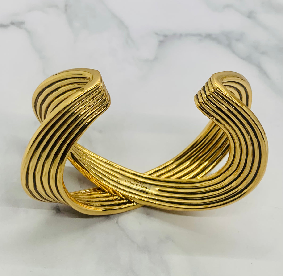 YSL YVES SAINT LAURENT Twisted Infinity Cuff Bracelet - Pre owned